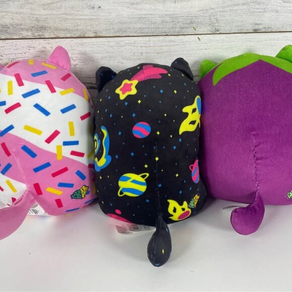 Cats Vs Pickles Set Bean Bag Plush Eggplant Pawberry Twist Galacticat Kittens 9” - Picture 5 of 5